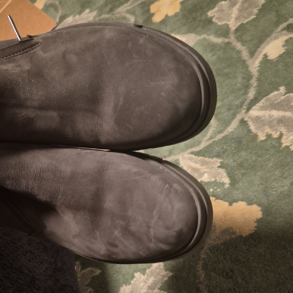Women's Suede Side-Zip Ankle Boots - Gray - Picture 5 of 13